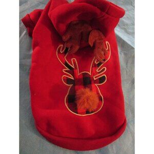 Cyeollo Dog Pet Sweater Hoodie Christmas Reindeer Knit Size L Large